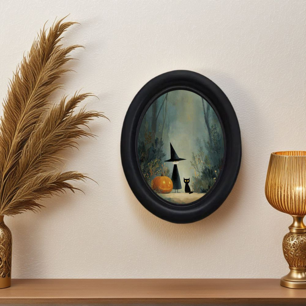 Interior Design Paper - A 3D Vintage Halloween Witch and
