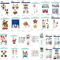 Interior Design Paper - Snowman Santa Christmas Horse-Drawn Metal Cutting
