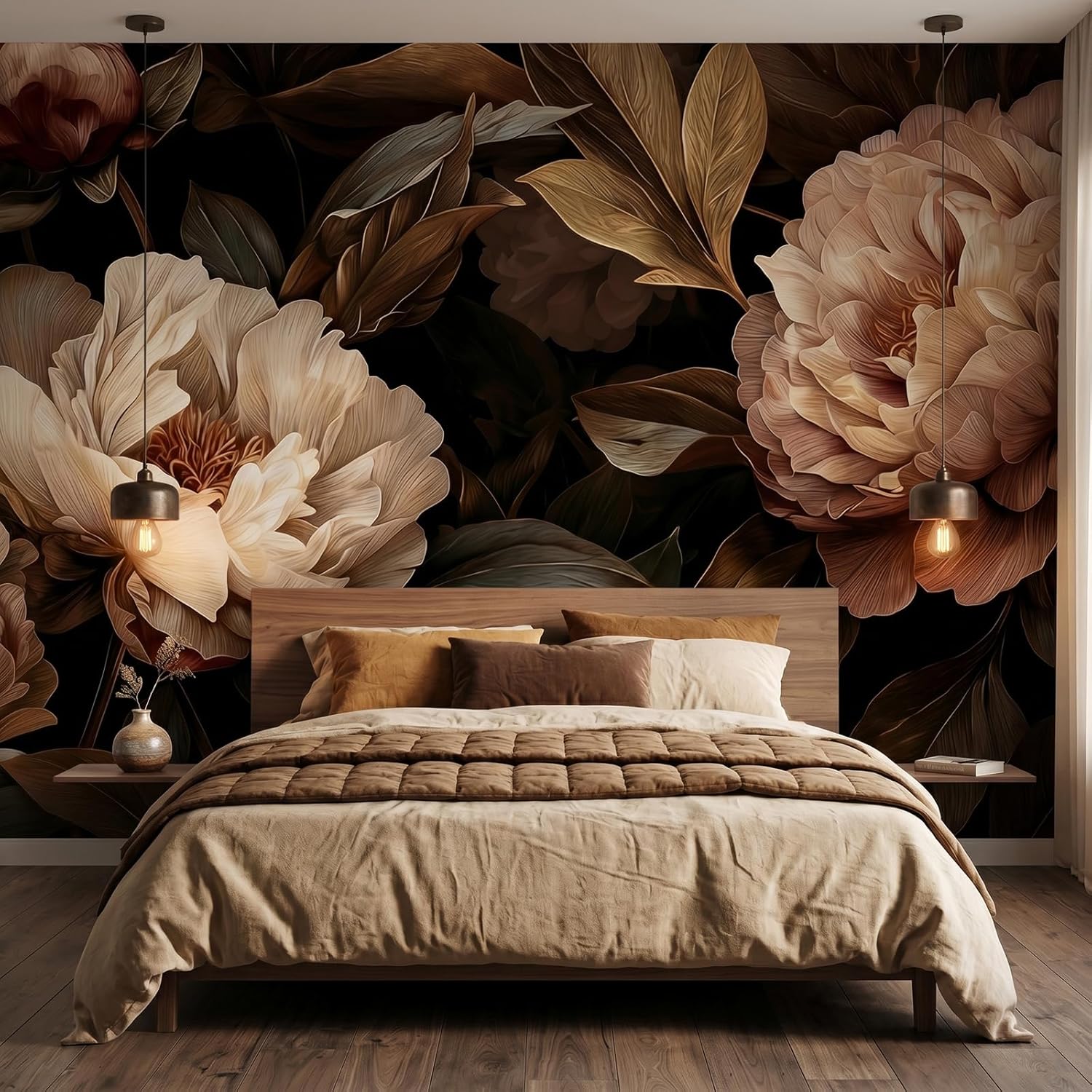 Elegant Peony Floral Tapestry  - Interior Design Modern review and price