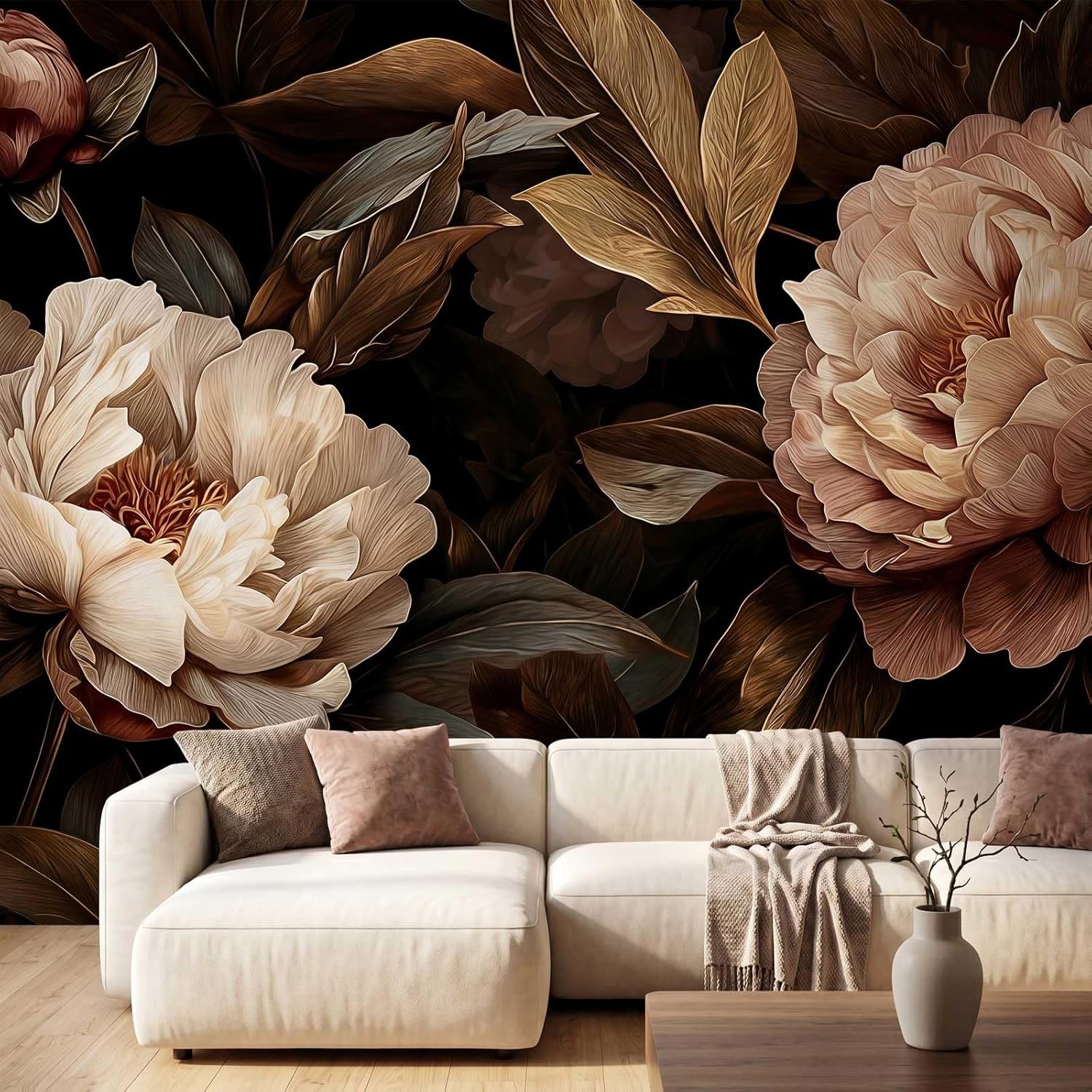 Elegant Peony Floral Tapestry  - Interior Design Modern review and price