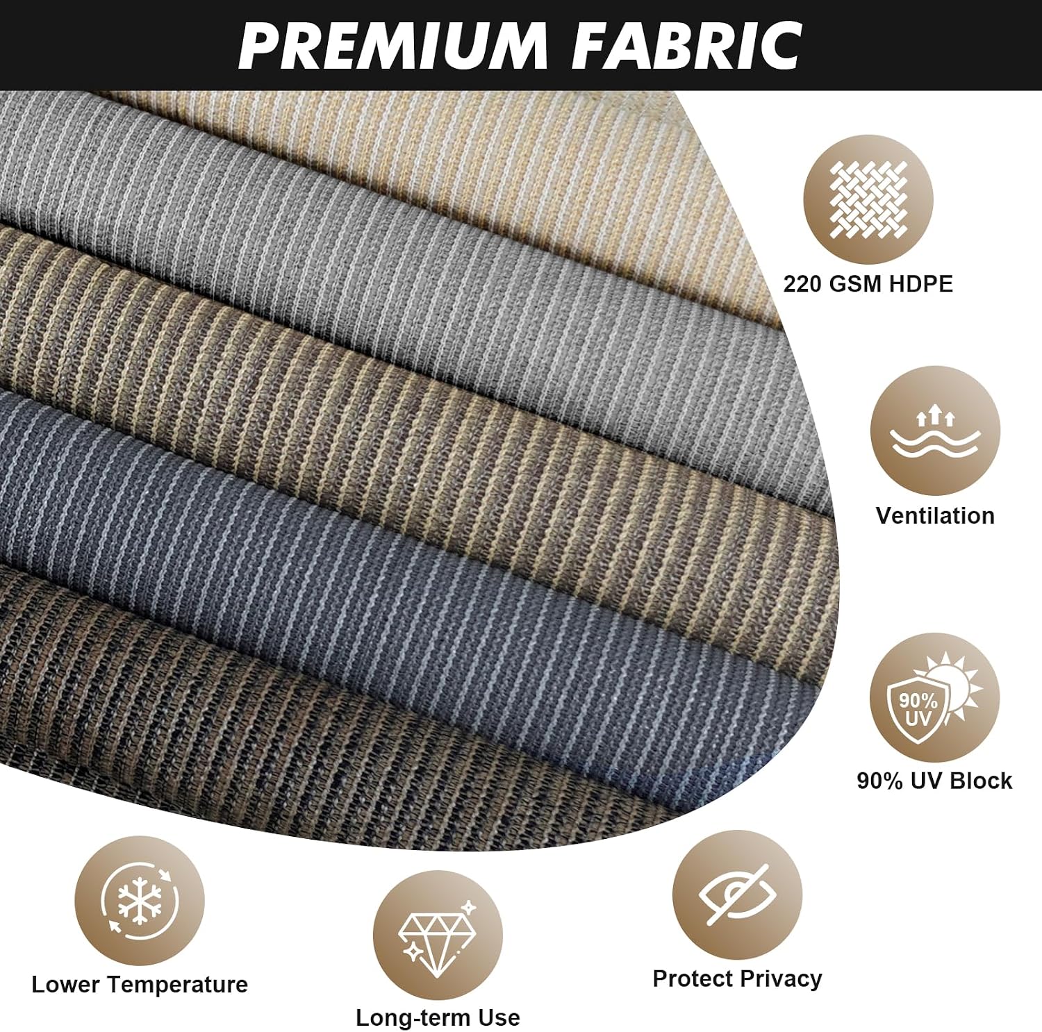 Outdoor Roller Shade 8' W x 6' - Linen Roller Blind review and price