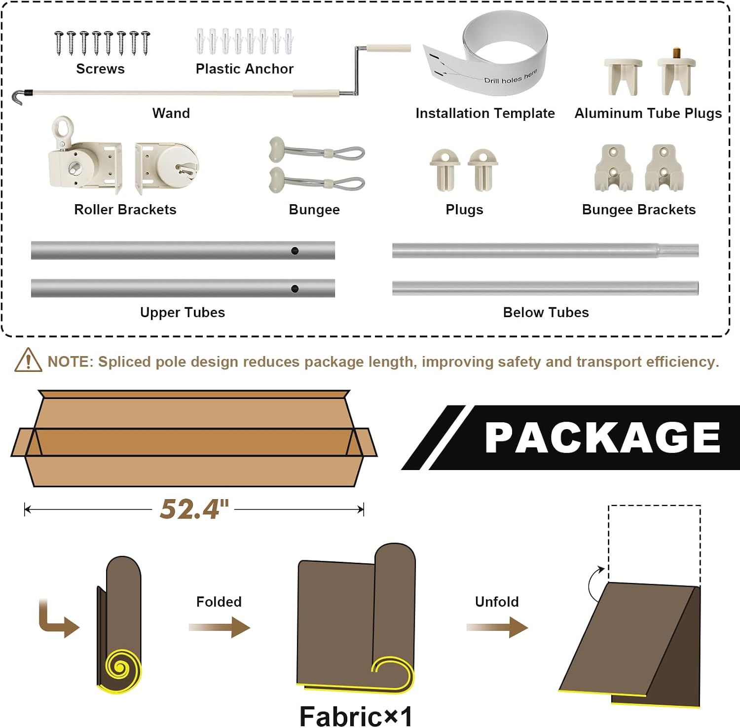 Outdoor Roller Shade 8' W x 6' - Linen Roller Blind review and price