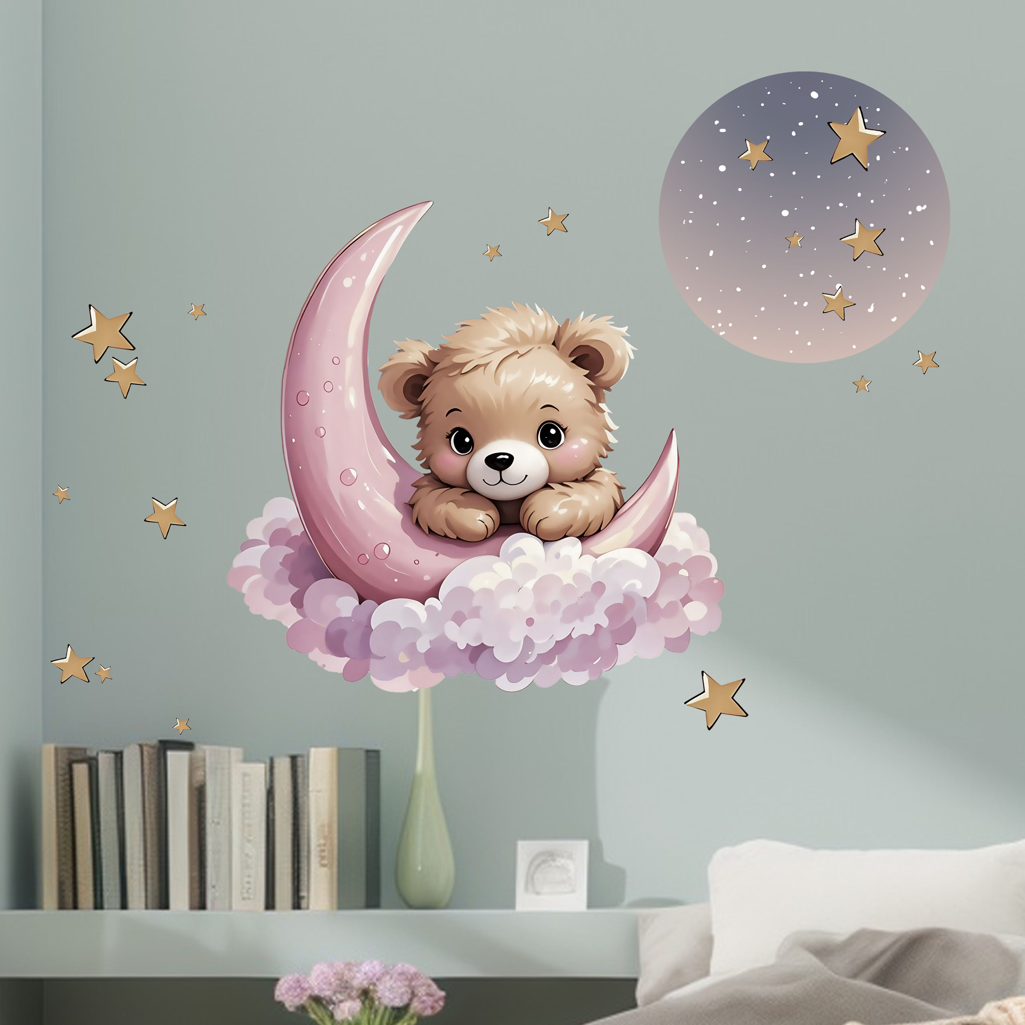 New Arrival Bear Star Moon Nig - Interior Design Paper review and price