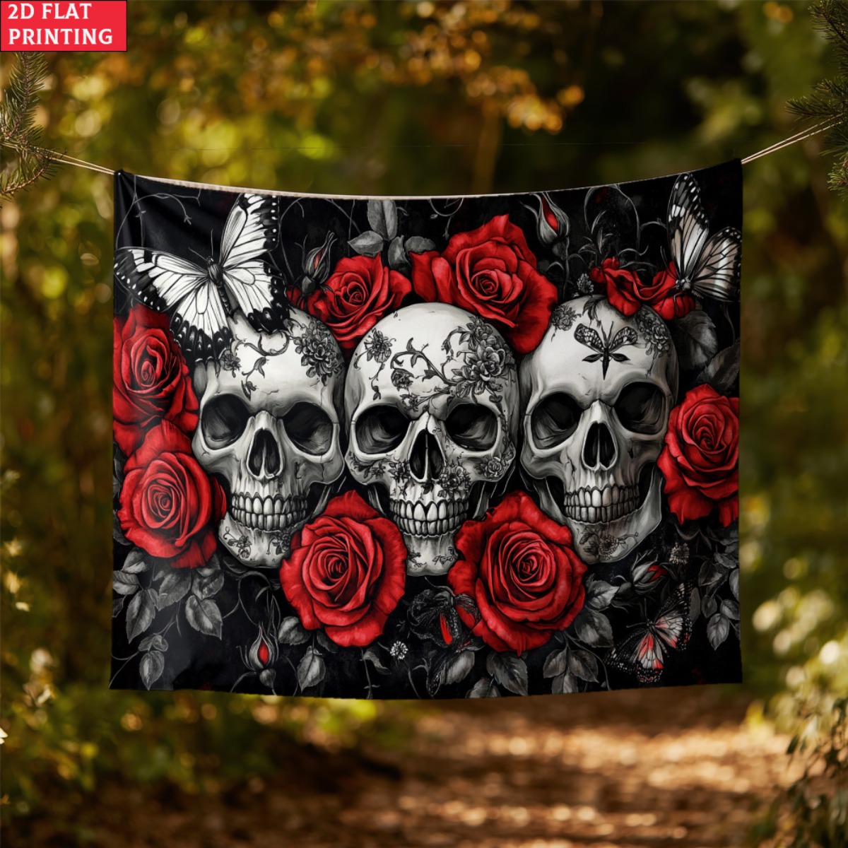 unframed Skull and Roses Gothi - Interior Design Modern review and price
