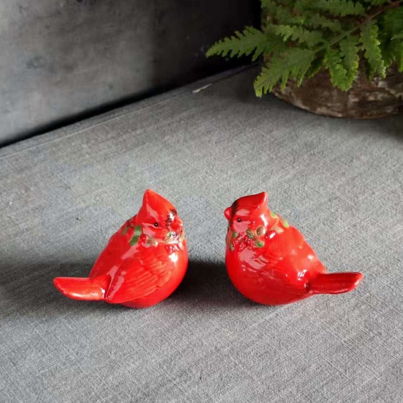 Nordic Ceramic Red Festive Bir - Interior Design School review and price
