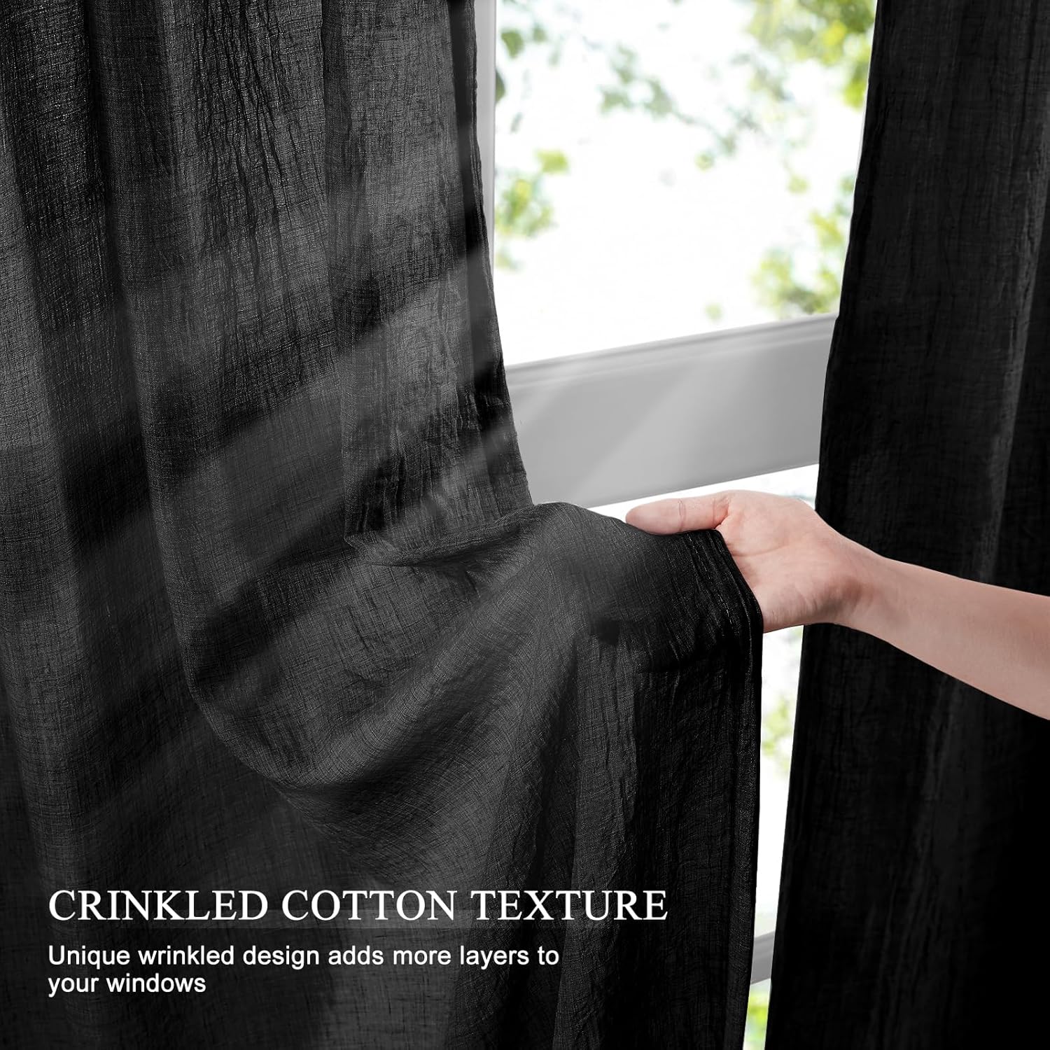 Black Sheer Curtains for Bedro - Linen Roller Blind review and price