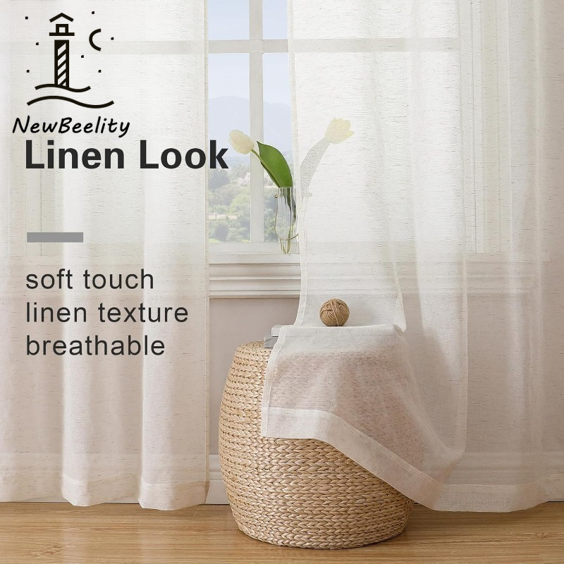 Linen Textured Tulle S Fold Sh - Linen Roller Blind review and price