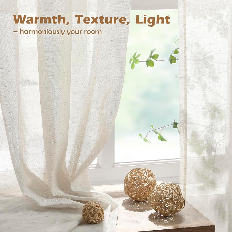 Linen Textured Tulle S Fold Sh - Linen Roller Blind review and price