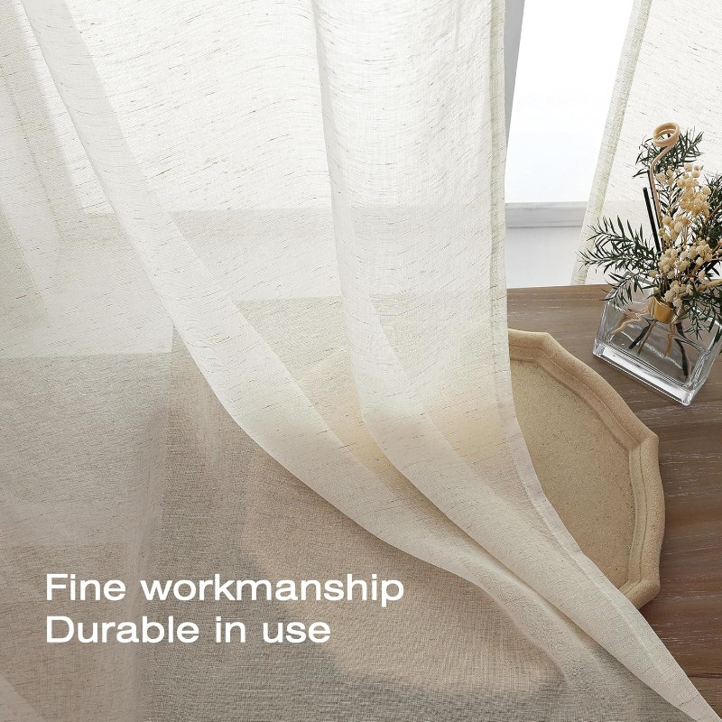 Linen Textured Tulle S Fold Sh - Linen Roller Blind review and price