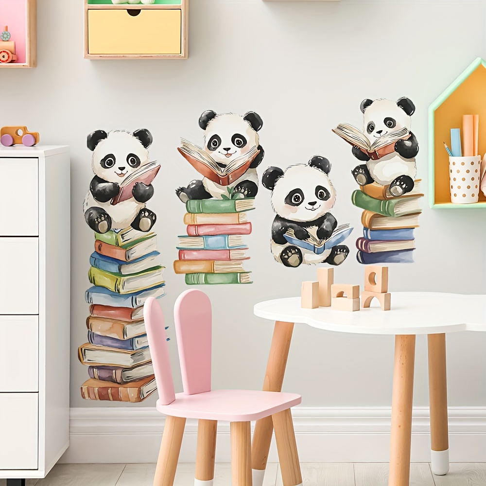 Cartoon Panda Read Book Wall S - Interior Design School review and price